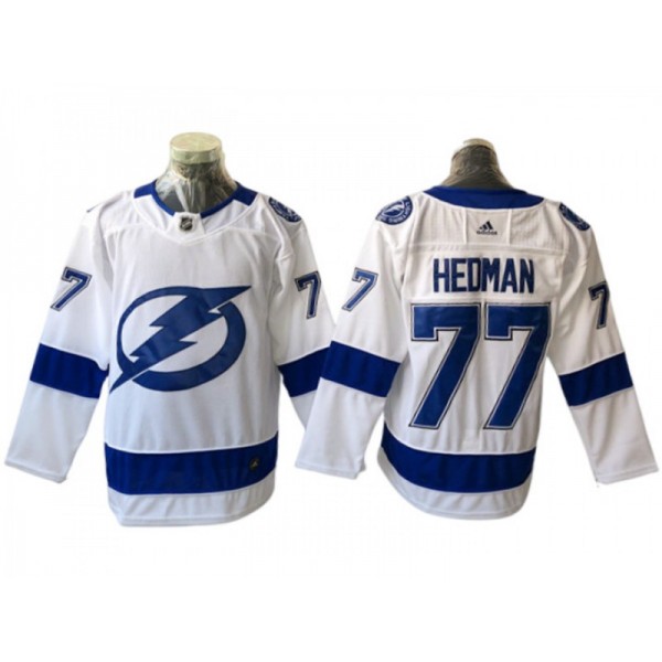 Tampa Bay Lightning #77 Victor Hedman White Away Jersey