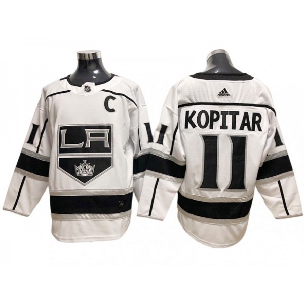 Los Angeles Kings #11 Anze Kopitar White Away Jersey