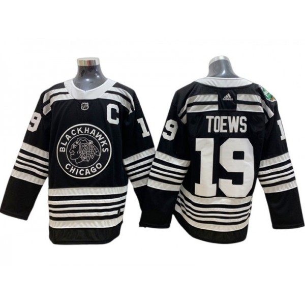 Chicago Blackhawks #19 Jonathan Toews Black 2019 Winter Classic Jersey