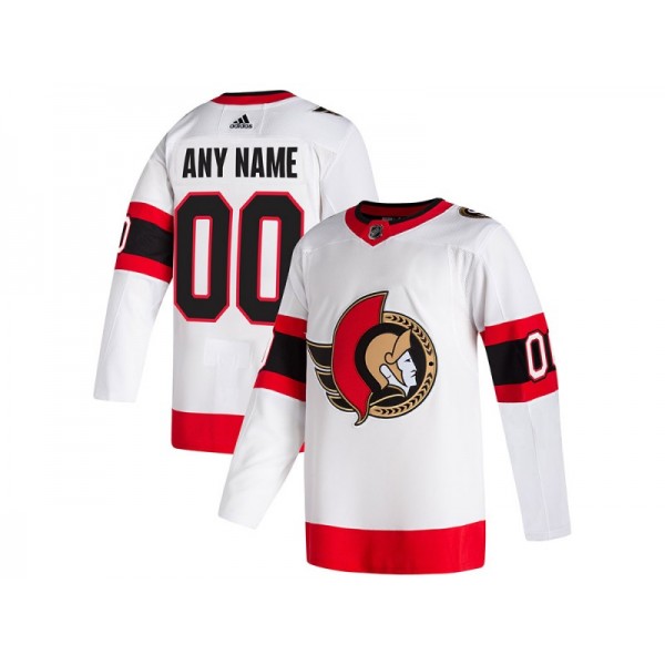 Ottawa Senators #00 White Away Custom Jersey