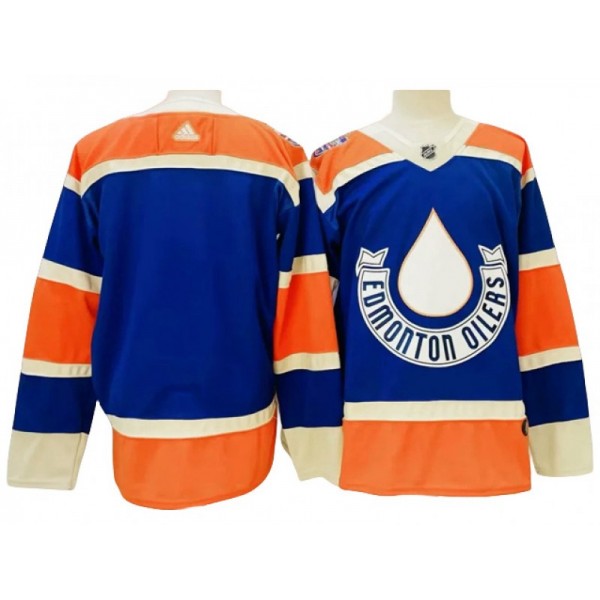 Edmonton Oilers Blank Blue 2023 Heritage Classic Jersey