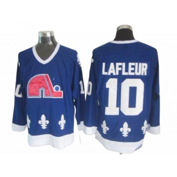 Quebec Nordiques #10 Guy Lafleur Blue Vintage CCM Jersey