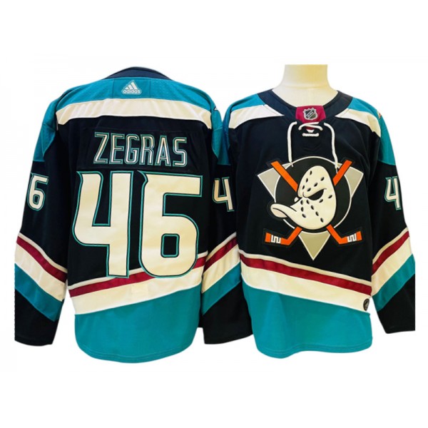 Anaheim Ducks #46 Trevor Zegras Alternate Black Jersey