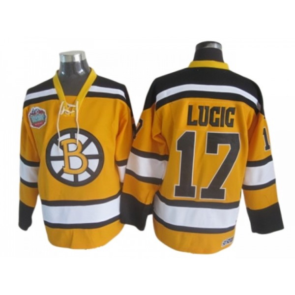 Boston Bruins #17 Milan Lucic Yellow 2010 Winter Classic CCM Jersey