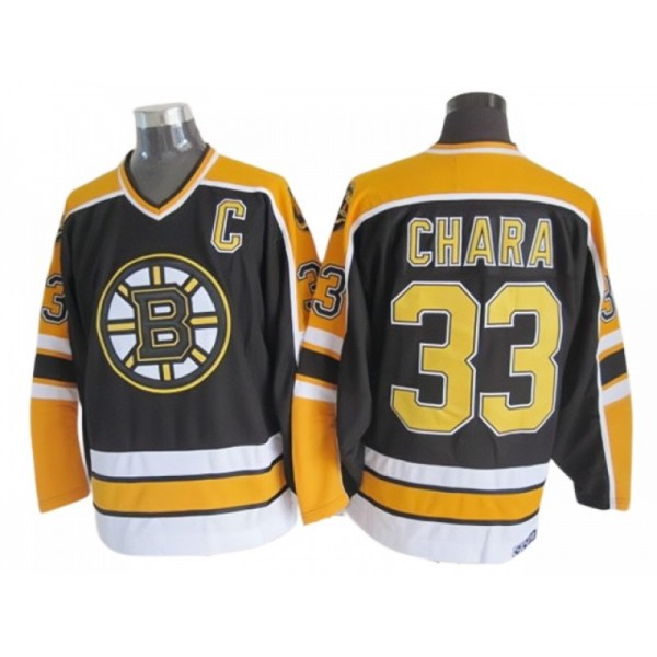 Boston Bruins #33 Zdeno Chara Black 2000's Vintage CCM Jersey