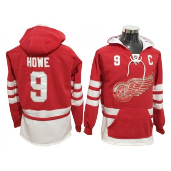 Detroit Red Wings #9 Gordie Howe Hoodie - Red/White