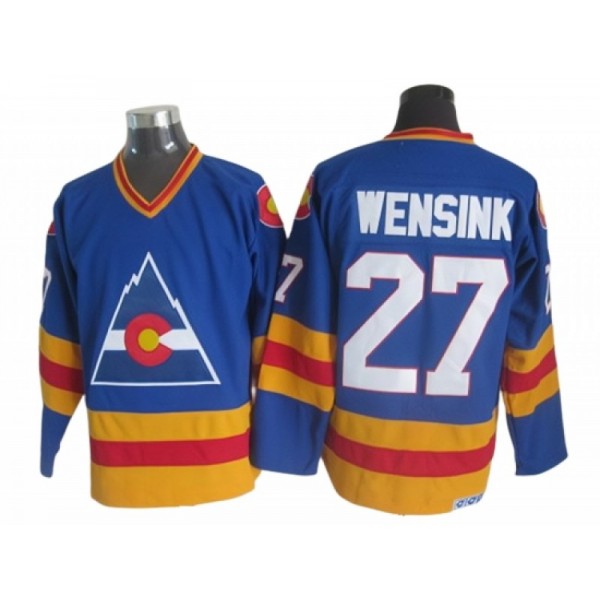 Colorado Avalanche #27 John Wensink 1980 Vintage CCM Jersey - Blue/White