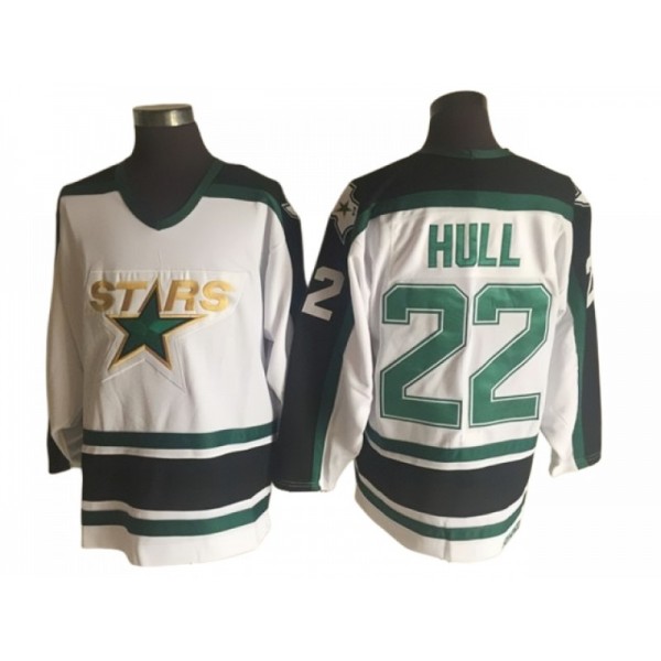 Dallas Stars #22 Brett Hull White 1990's Vintage CCM Jersey