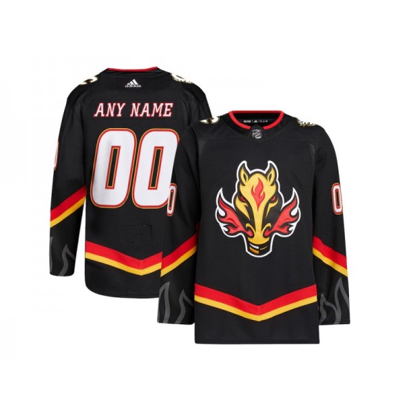 Calgary Flames #00 Black Alternate Custom Jersey