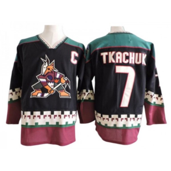 Phoenix Coyotes #7 Keith Tkachuk Black 1998 Vintage CCM Jersey