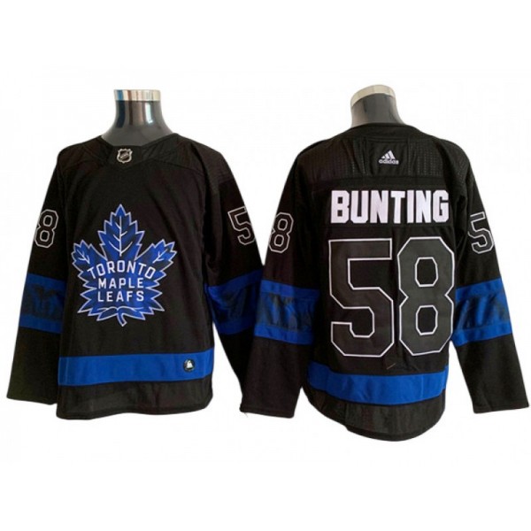 Toronto Maple Leafs #58 Michael Bunting Black Alternate Reversible Jersey