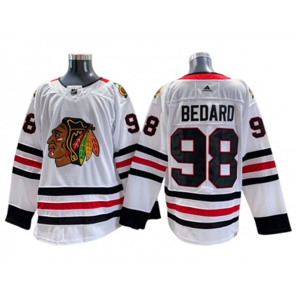 Chicago Blackhawks #98 Connor Bedard White Away Jersey