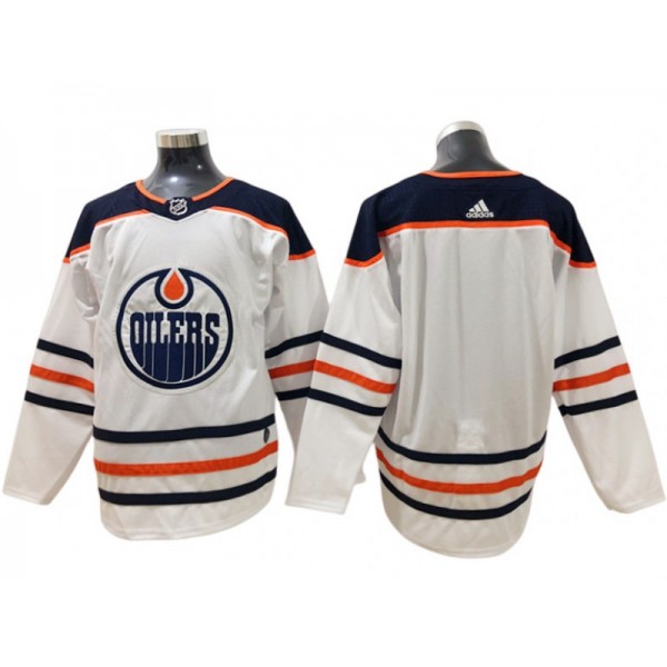 Edmonton Oilers Blank White Away Jersey