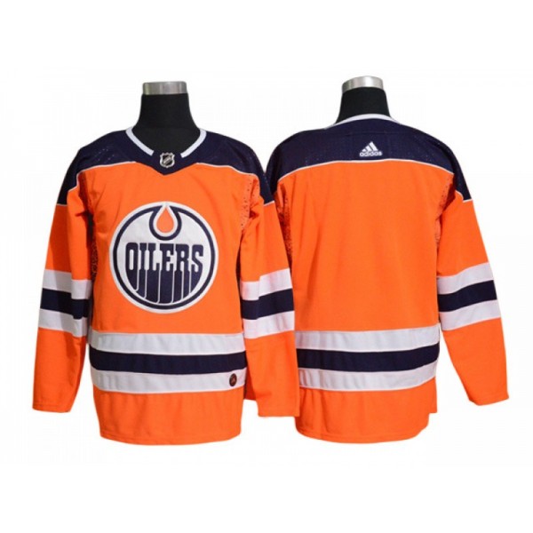 Edmonton Oilers Blank Orange Home Hockey Jersey