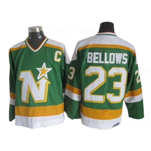 Minnesota North Stars #23 Brian Bellows 1980's CCM Vintage Green Jersey