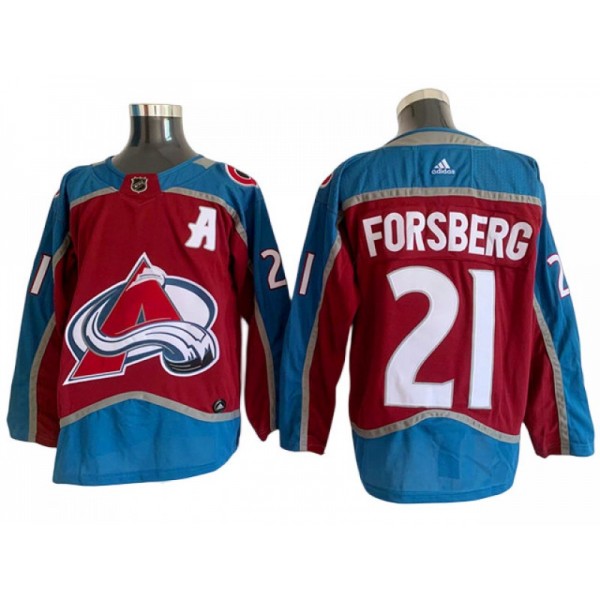 Colorado Avalanche #21 Peter Forsberg Burgundy Home Jersey