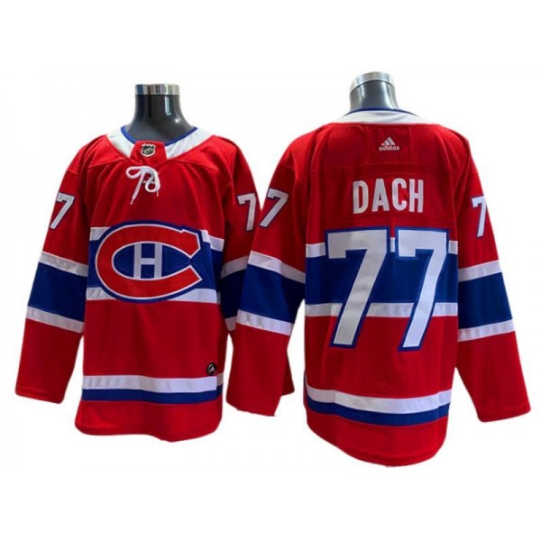 Montréal Canadiens #77 Kirby Dach Red Home Jersey