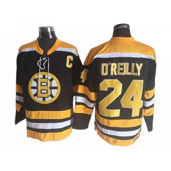 Boston Bruins #24 Terry O'Reilly Black Vintage CCM Jersey