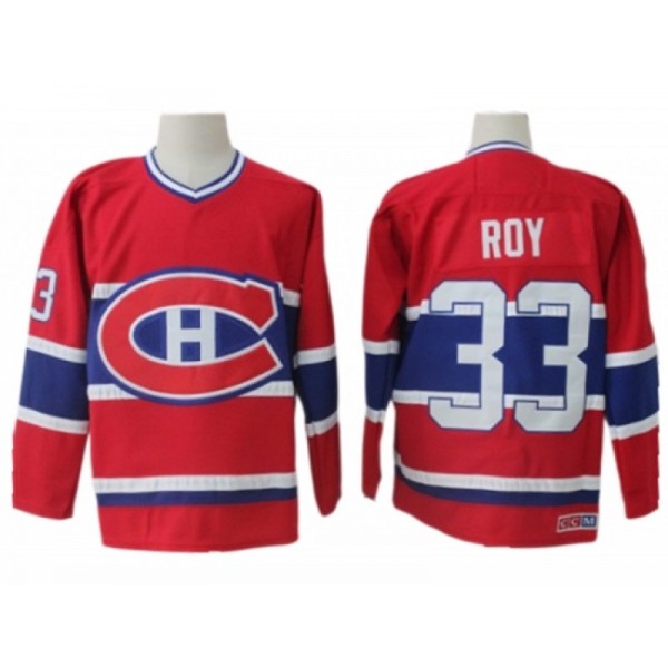 Montreal Canadiens #33 Patrick Roy Red 1995-96 Vintage CCM Jersey