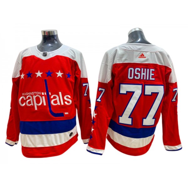 Washington Capitals #77 T.J. Oshie Red Alternate Jersey