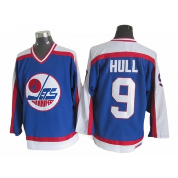 Winnipeg Jets #9 Bobby Hull Blue 1989 Vintage CCM Jersey