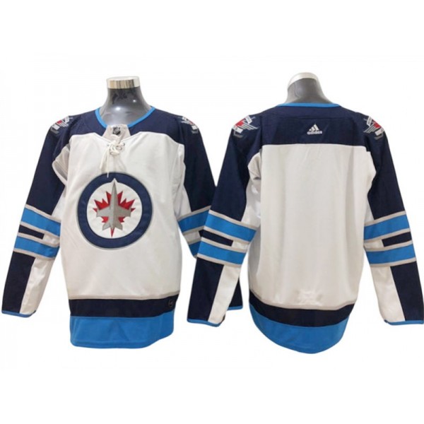 Winnipeg Jets Blank White Away Jersey