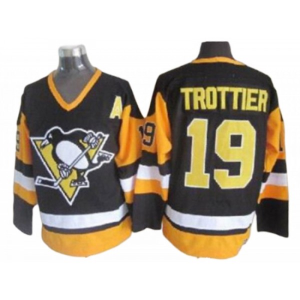 Pittsburgh Penguins #19 Bryan Trottier Black Vintage CCM Jersey