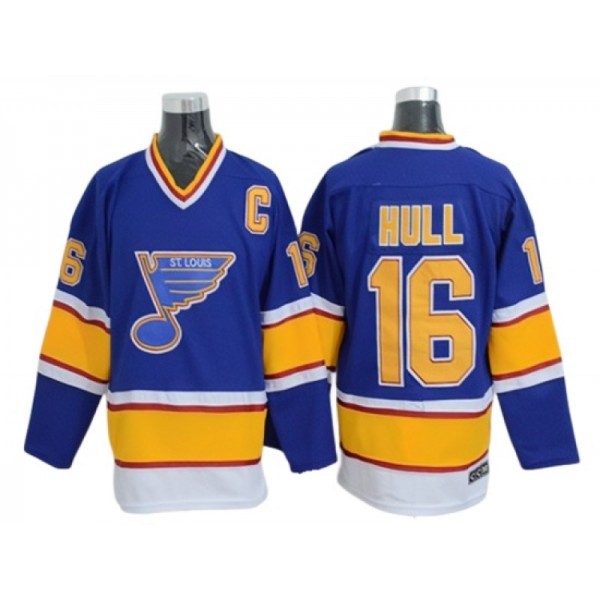 St. Louis Blues #16 Brett Hull CCM Vintage Blue Jersey