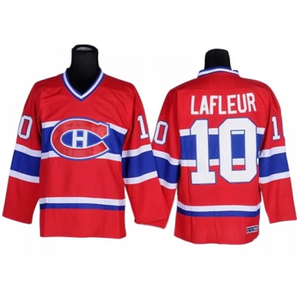 Montreal Canadiens #10 Guy Lafleur Red Vintage CCM Jersey