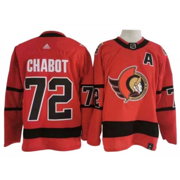 Ottawa Senators #72 Thomas Chabot Red 2020/21 Reverse Retro Jersey