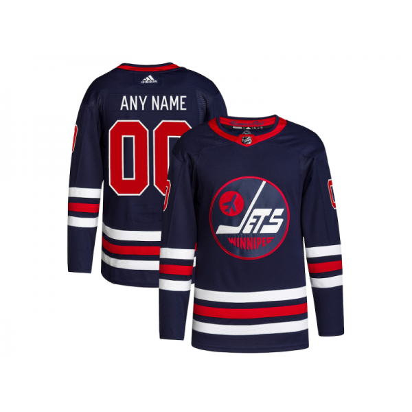 Winnipeg Jets #00 Navy Classic Custom Jersey