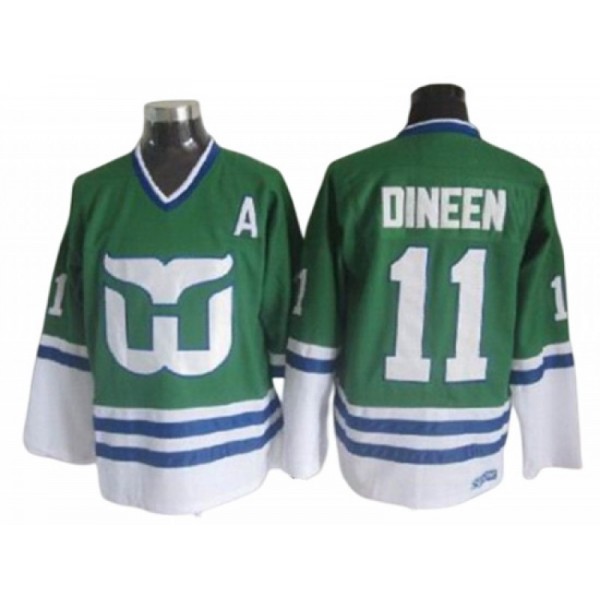 Hartford Whalers #11 Kevin Dineen Green 1989 Vintage CCM Jersey