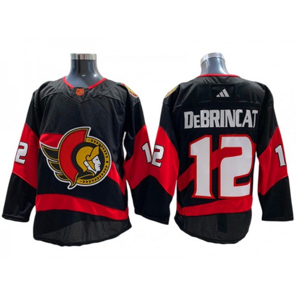 Ottawa Senators #12 Alex DeBrincat Black Reverse Retro 2.0 Jersey