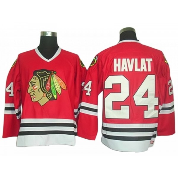 Chicago Blackhawks #24 Martin Havlat Red Vintage CCM Jersey