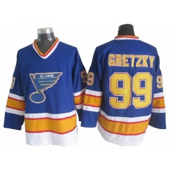 St. Louis Blues #99 Wayne Gretzky CCM Vintage Blue Jersey