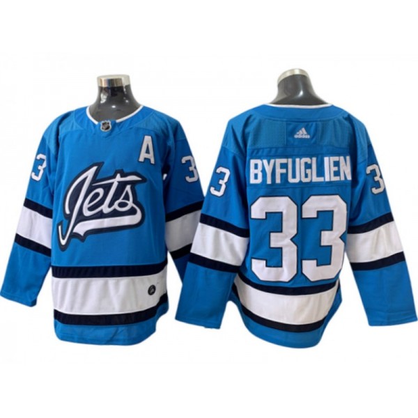 Winnipeg Jets #33 Dustin Byfuglien Light Blue Alternate Jersey