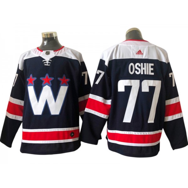 Washington Capitals #77 T.J. Oshie Navy Alternate Jersey