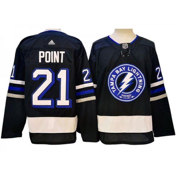 Tampa Bay Lightning #21 Brayden Point 2023/24 Alternate Black Jersey