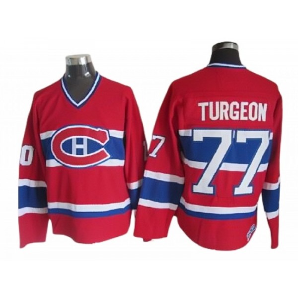 Montreal Canadiens #77 Pierre Turgeon Red 1995-96 Vintage CCM Jersey