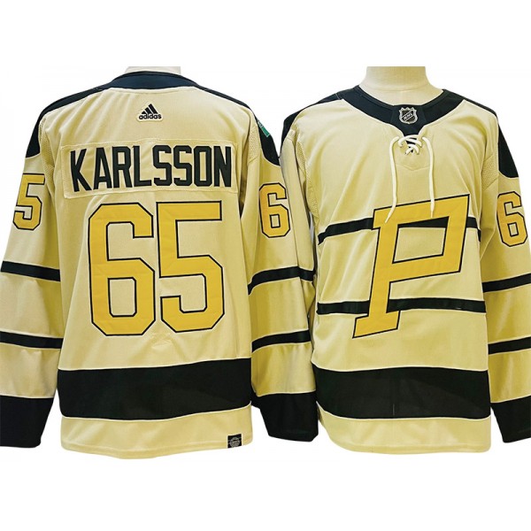 Pittsburgh Penguins #65 Erik Karlsson Cream 2023 Winter Classic Jersey