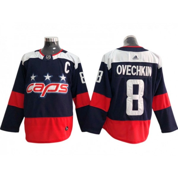 Washington Capitals #8 Alex Ovechkin Navy Stadium Series Jersey