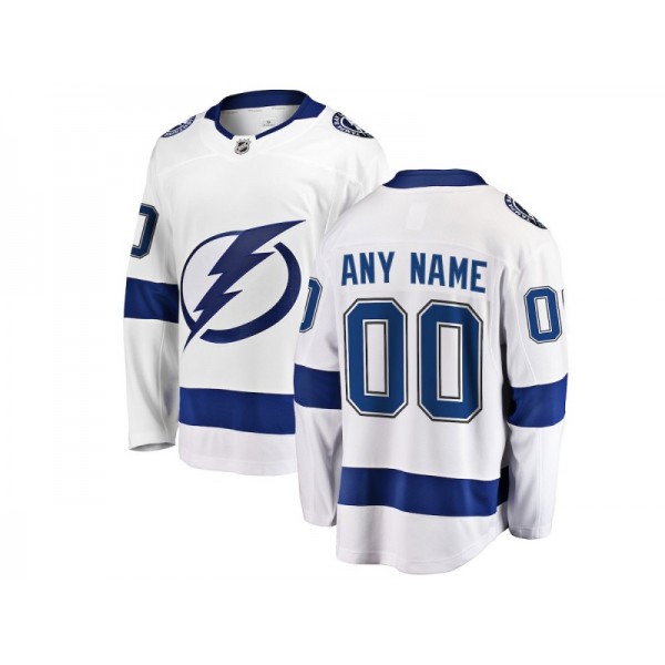 Tampa Bay Lightning #00 White Away Custom Jersey