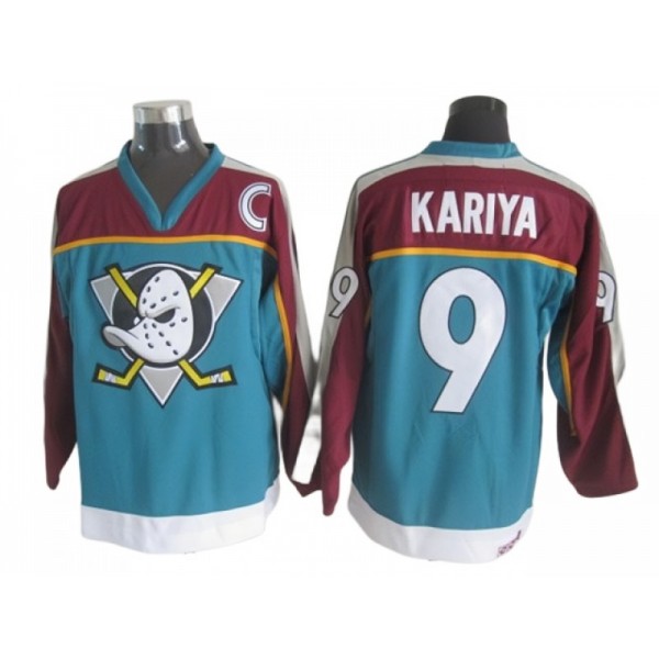 Anaheim Mighty Ducks #9 Paul Kariya Teal 1998 Vintage CCM Jersey