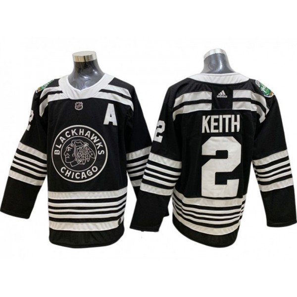 Chicago Blackhawks #2 Duncan Keith Black Winter Classic Jersey