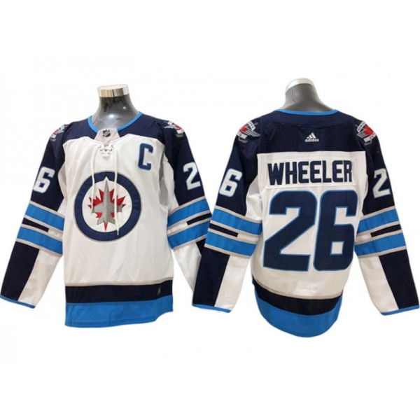 Winnipeg Jets #26 Blake Wheeler White Away Jersey