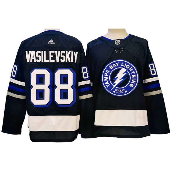 Tampa Bay Lightning #88 Andrei Vasilevskiy 2023/24 Alternate Black Jersey