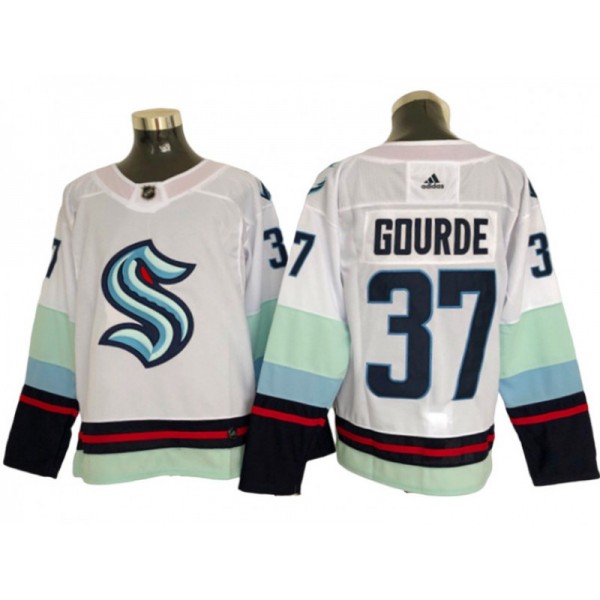 Seattle Kraken #37 Yanni Gourde White Jersey