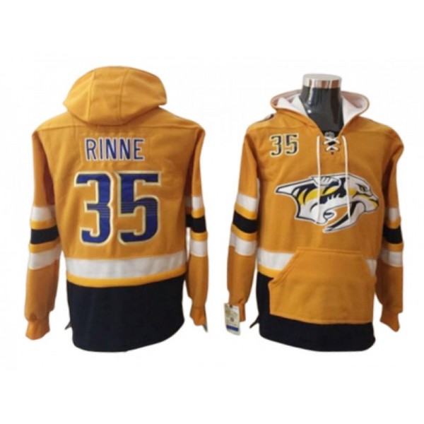 Nashville Predators #35 Pekka Rinne Gold Hoodie Jersey