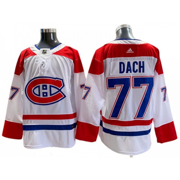 Montréal Canadiens #77 Kirby Dach White Away Jersey