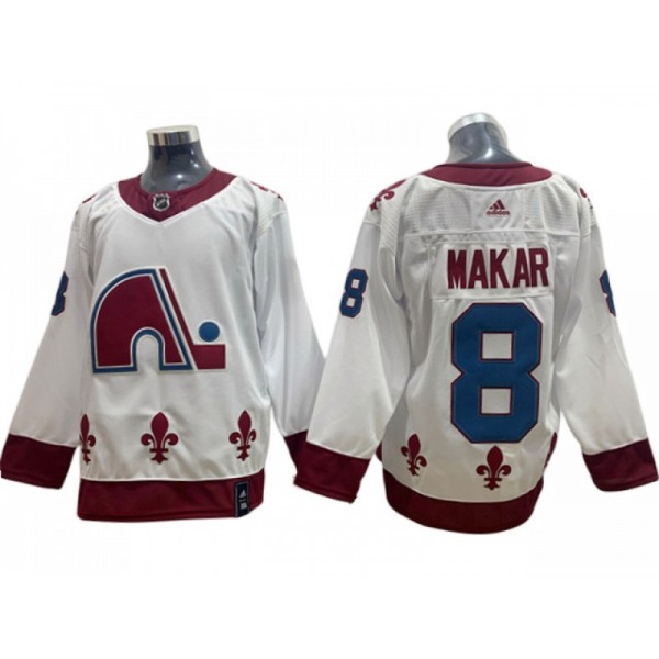 Colorado Avalanche #8 Cale Makar White 2020/21 Reverse Retro Jersey